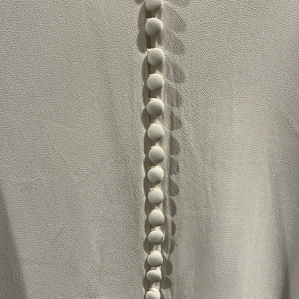 Reformation Jeremiah top blouse button up shirt extra small XS cream gossamer S - Picture 4 of 7
